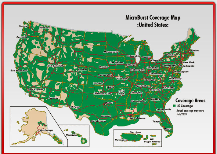 GPS USA Coverage Map Areas Vehicle Tracking Monitoring Auto theft